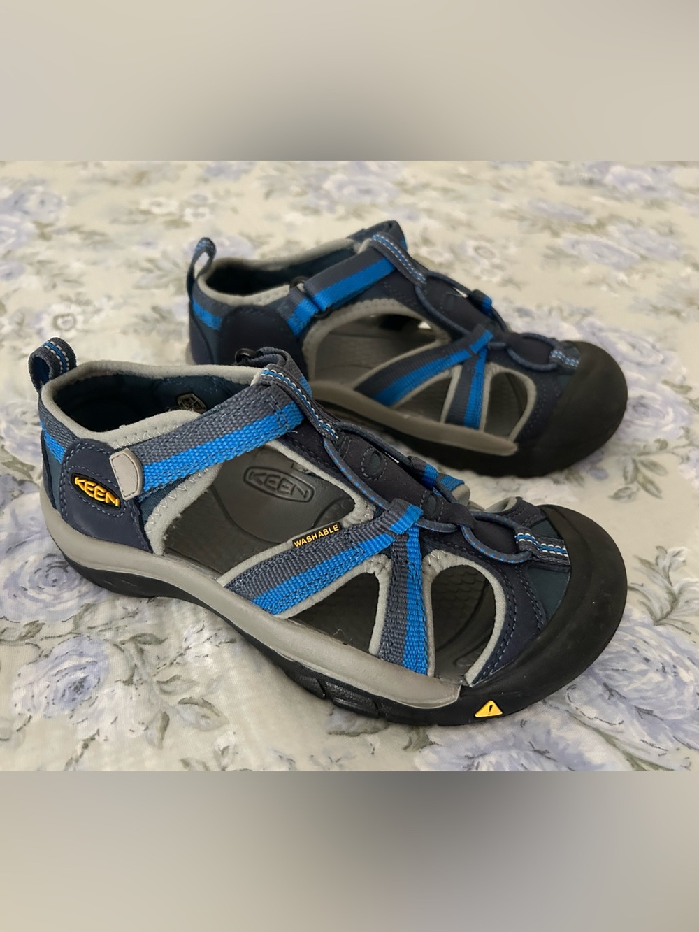 Keen Little Kids' Newport H2 US 3 New Keen Navy and Bright Blue Sport Sandals